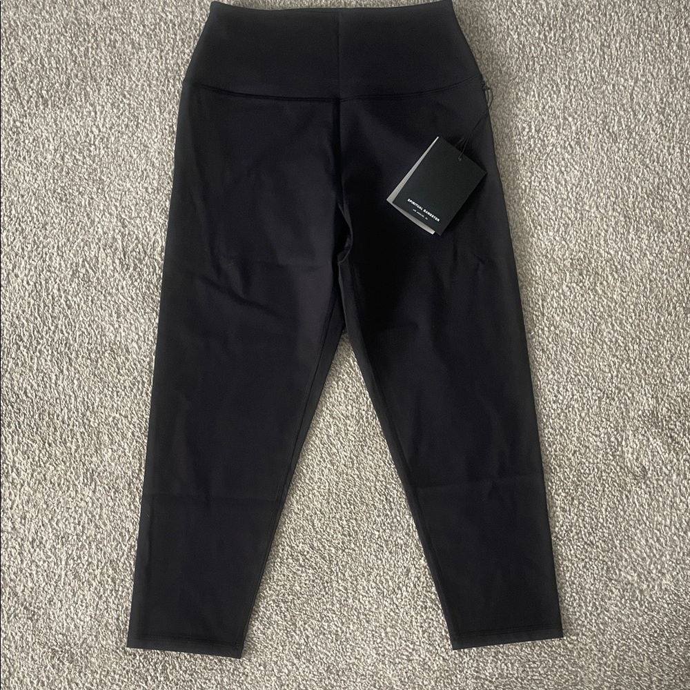 Spiritual Gangster Black High Waisted Cropped Leggings